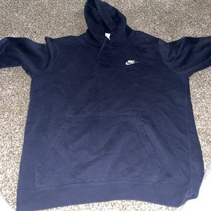 Mens Navy Blue Pullover Hoodie